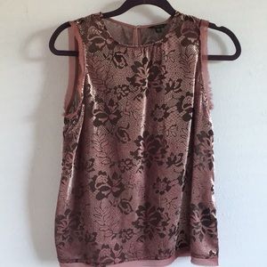 Guess pink floral sheer blouse